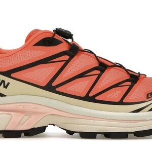 Salomon Coral and Black Athletic Shoes